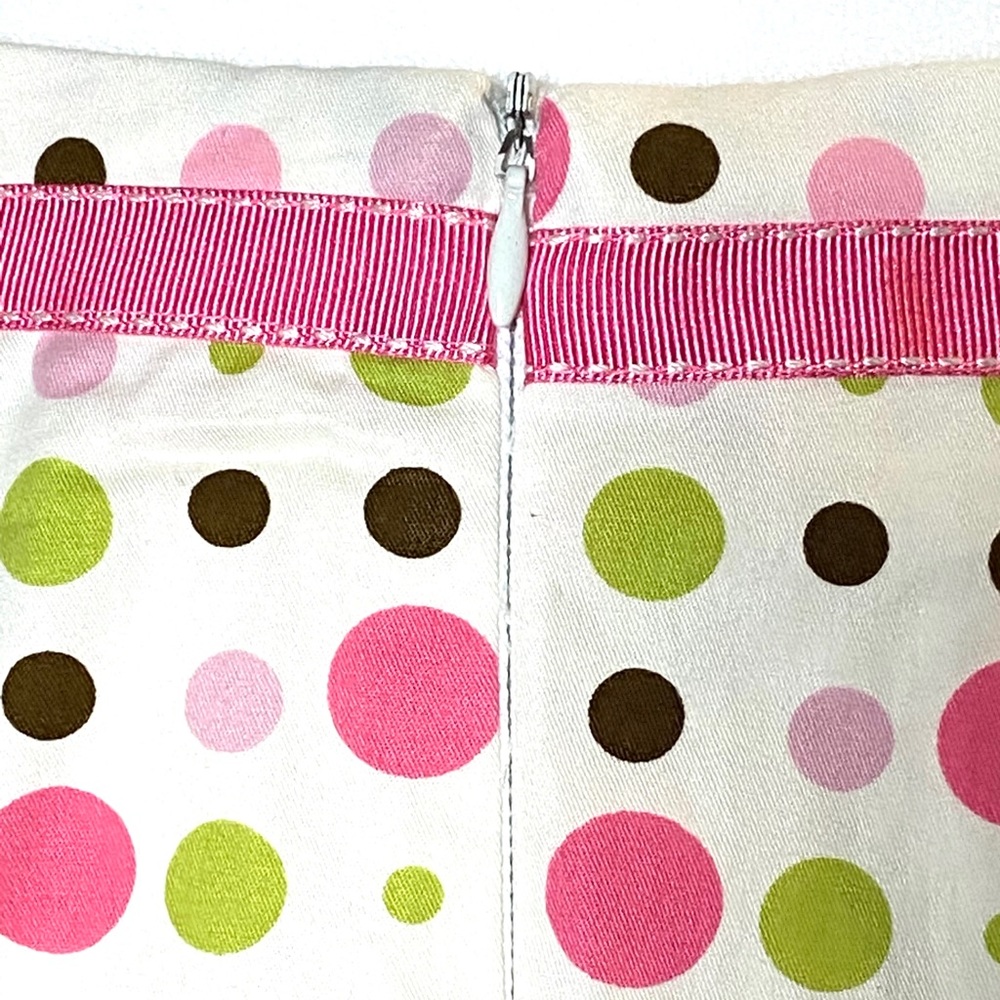 ☀️ Lily Pink and Green Polka Dot Skirt Size Medium - Picture 6 of 10